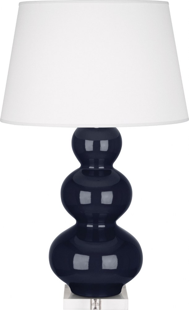 Robert Abbey Lighting-MB43X-Triple Gourd 1-Light Table Lamp 10 Inches Wide and 33 Inches Tall Midnight Blue  Triple Gourd 1-Light Table Lamp 10 Inches Wide and 33 Inches Tall