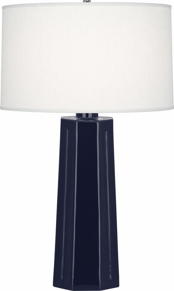 Robert Abbey Lighting-MB960-Mason 1-Light Table Lamp 6.5 Inches Wide and 25.875 Inches Tall Midnight Blue  Celadon Glazed Finish