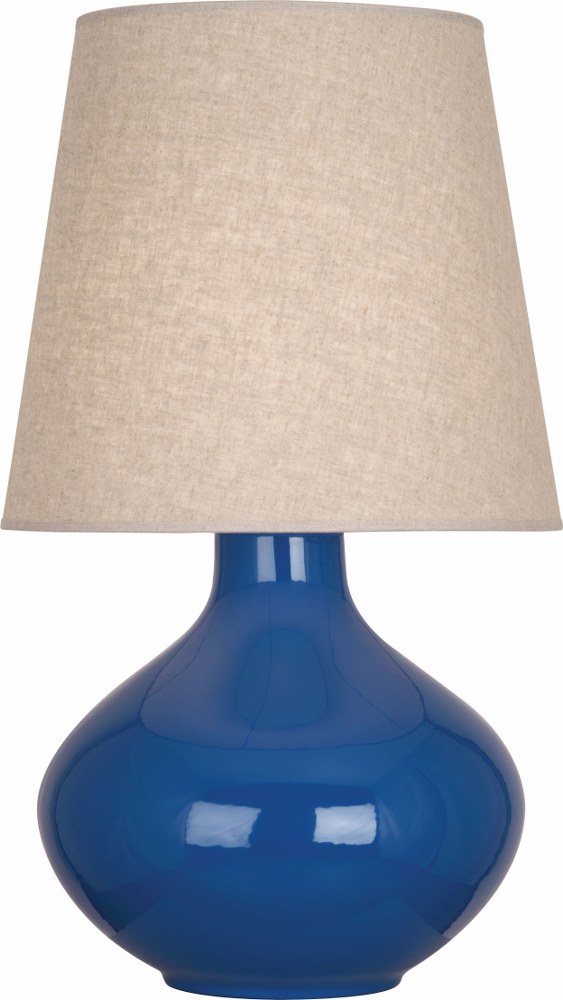 Robert Abbey Lighting-MR991-June 1-Light Table Lamp 15.75 Inches Wide and 30.75 Inches Tall Marine Blue Buff June 1-Light Table Lamp 15.75 Inches Wide and 30.75 Inches Tall