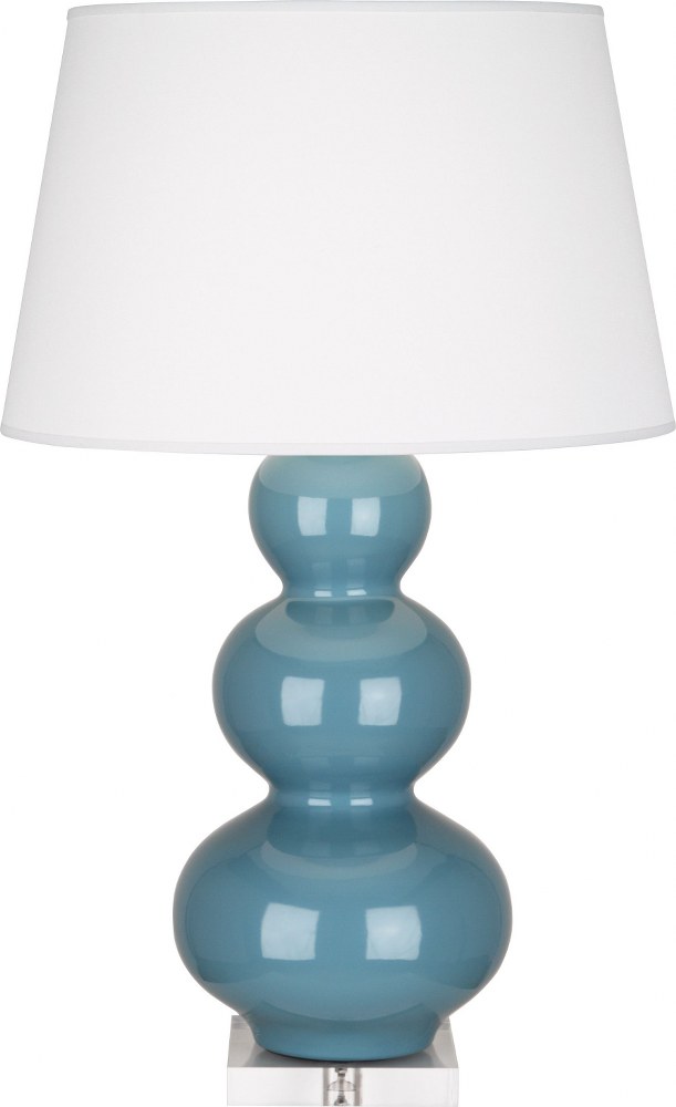 Robert Abbey Lighting-OB43X-Triple Gourd 1-Light Table Lamp 10 Inches Wide and 33 Inches Tall Steel Blue  Triple Gourd 1-Light Table Lamp 10 Inches Wide and 33 Inches Tall