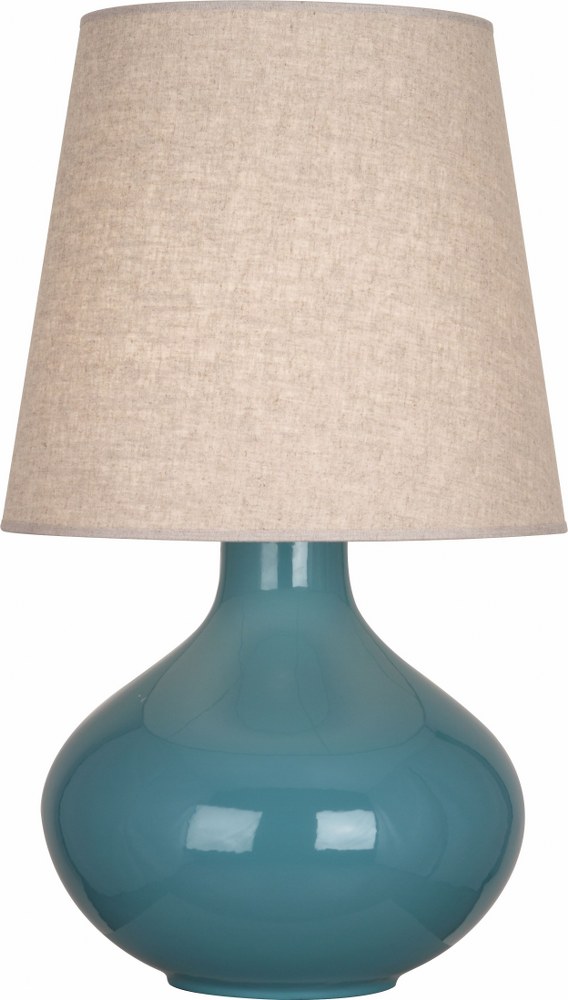 Robert Abbey Lighting-OB991-June 1-Light Table Lamp 15.75 Inches Wide and 30.75 Inches Tall Steel Blue Buff June 1-Light Table Lamp 15.75 Inches Wide and 30.75 Inches Tall