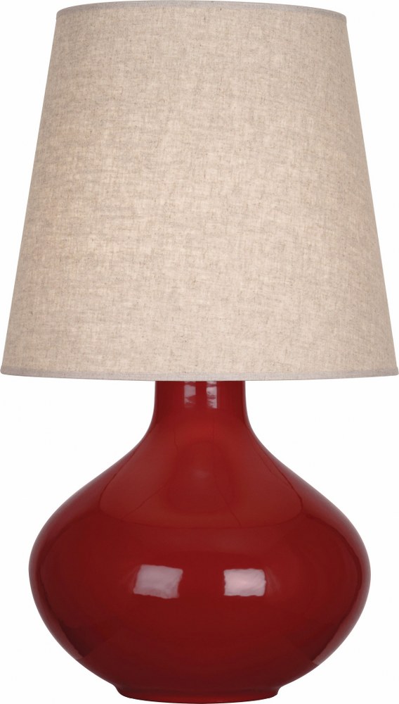 Robert Abbey Lighting-OX991-June 1-Light Table Lamp 15.75 Inches Wide and 30.75 Inches Tall Oxblood Buff June 1-Light Table Lamp 15.75 Inches Wide and 30.75 Inches Tall