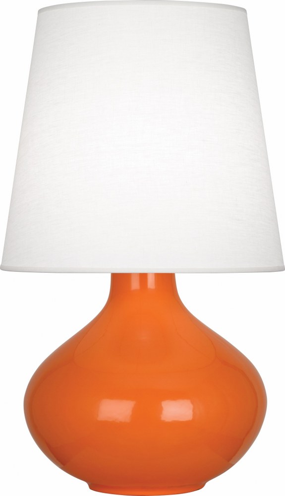 Robert Abbey Lighting-PM993-June 1-Light Table Lamp 15.75 Inches Wide and 30.75 Inches Tall Pumpkin Oyster June 1-Light Table Lamp 15.75 Inches Wide and 30.75 Inches Tall