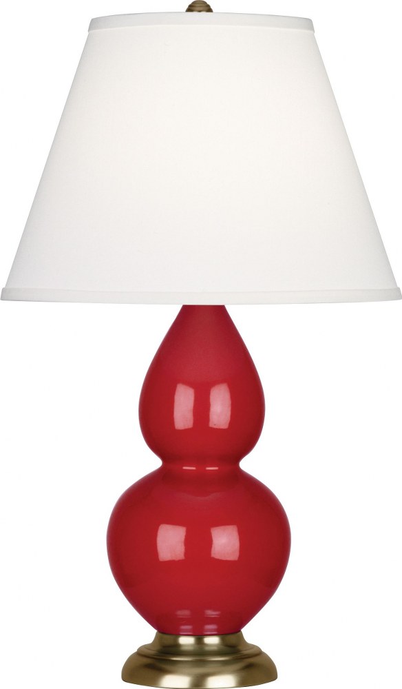 Robert Abbey Lighting-RR10X-Small Double Gourd - 1 Light Accent Lamp-22.75 Inches Tall and 6 Inches Wide Ruby Red Antique Brass Small Double Gourd - 1 Light Accent Lamp-22.75 Inches Tall and 6 Inches 