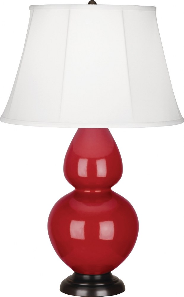 Robert Abbey Lighting-RR21-Double Gourd - 1 Light Table Lamp-31 Inches Tall and 9.5 Inches Wide Ruby Red Deep Patina Bronze Double Gourd - 1 Light Table Lamp-31 Inches Tall and 9.5 Inches Wide