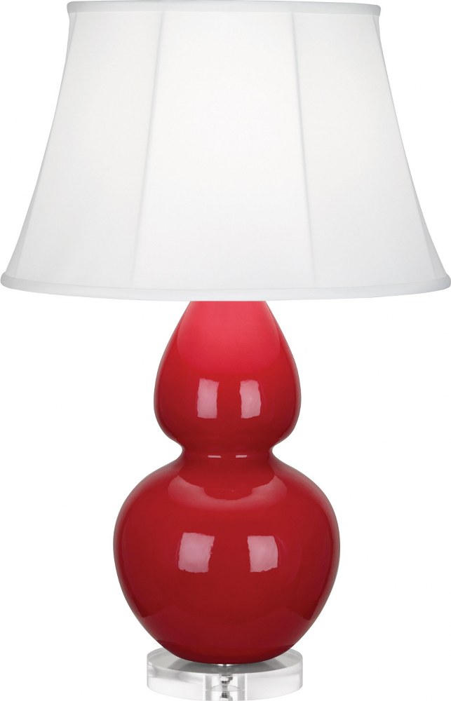 Robert Abbey Lighting-RR23-Double Gourd 1-Light Table Lamp 30 Inches Tall Ruby Red Ivory Double Gourd 1-Light Table Lamp 30 Inches Tall