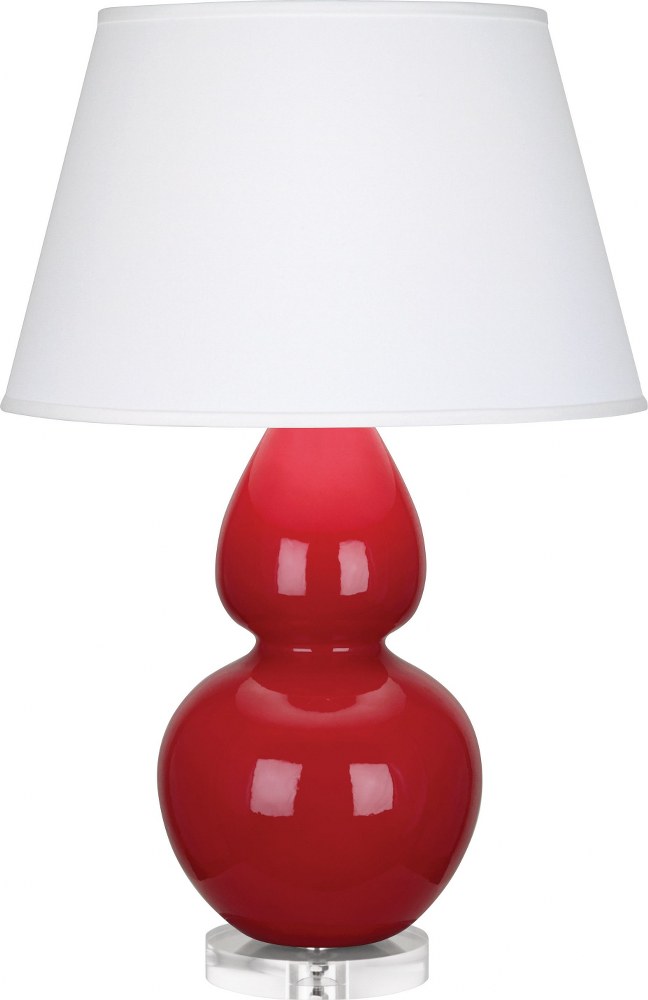 Robert Abbey Lighting-RR23X-Double Gourd 1-Light Table Lamp 30 Inches Tall Ruby Red Pearl Double Gourd 1-Light Table Lamp 30 Inches Tall