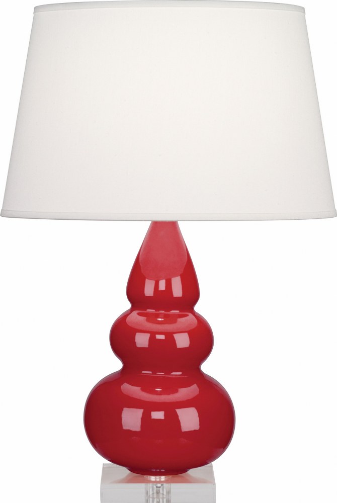 Robert Abbey Lighting-RR33X-Small Triple Gourd 1-Light Accent Lamp 7.25 Inches Wide and 24 Inches Tall Ruby Red  Small Triple Gourd 1-Light Accent Lamp 7.25 Inches Wide and 24 Inches Tall