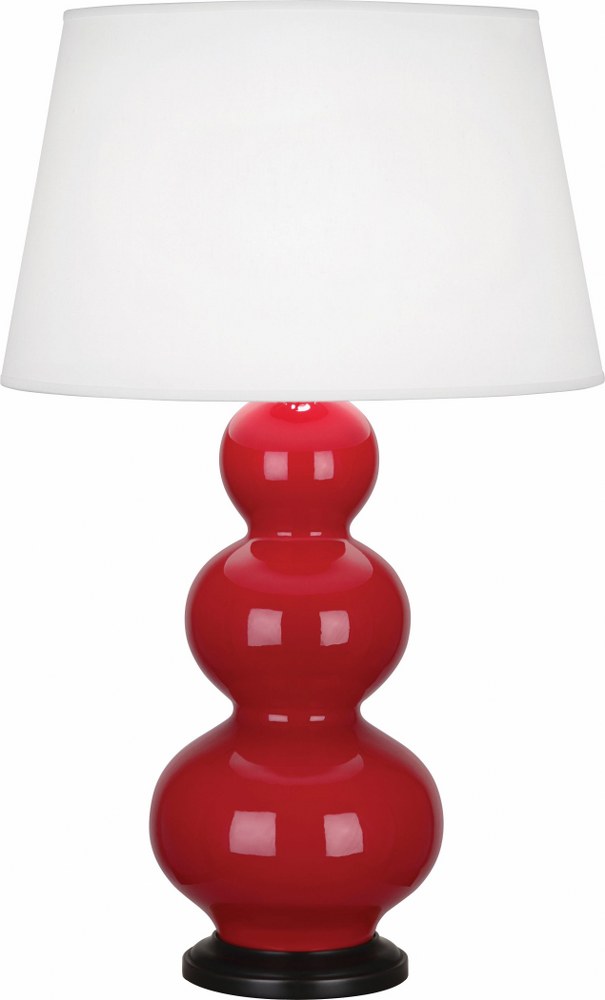 Robert Abbey Lighting-RR41X-Triple Gourd - 1 Light Table Lamp-32.75 Inches Tall and 10 Inches Wide Ruby Red Deep Patina Bronze Triple Gourd - 1 Light Table Lamp-32.75 Inches Tall and 10 Inches Wide