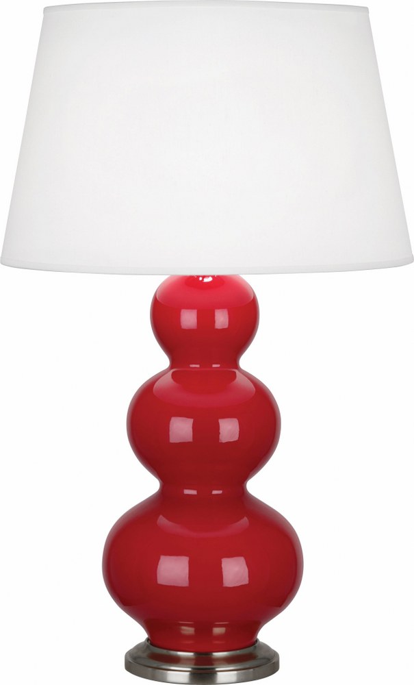 Robert Abbey Lighting-RR42X-Triple Gourd - 1 Light Table Lamp-32.75 Inches Tall and 10 Inches Wide Ruby Red Antique Silver Triple Gourd - 1 Light Table Lamp-32.75 Inches Tall and 10 Inches Wide