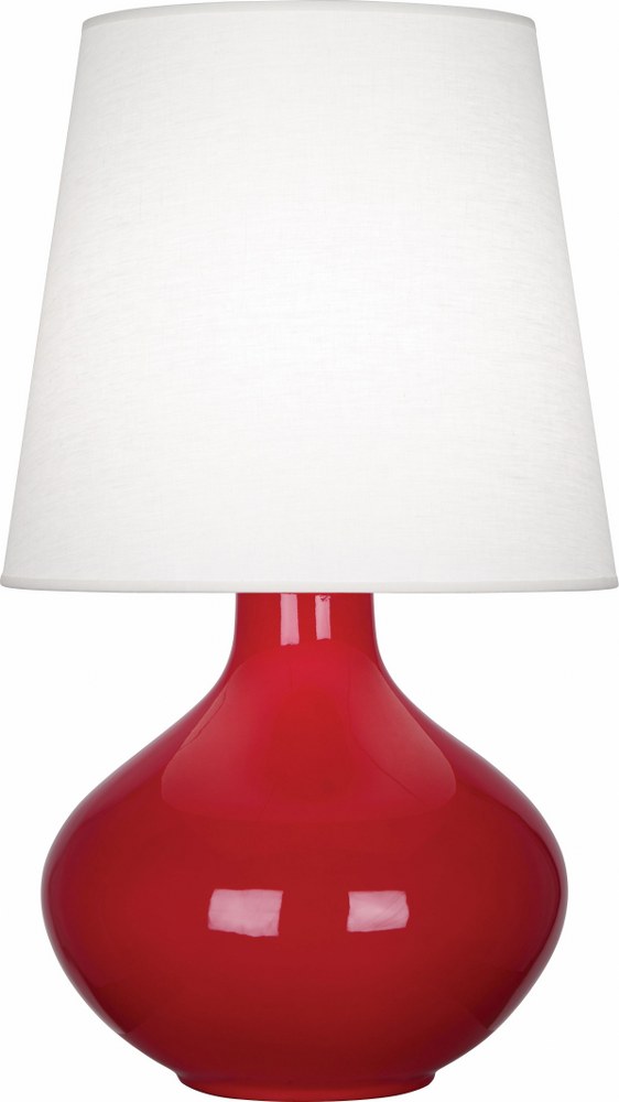 Robert Abbey Lighting-RR993-June 1-Light Table Lamp 15.75 Inches Wide and 30.75 Inches Tall Ruby Red Oyster June 1-Light Table Lamp 15.75 Inches Wide and 30.75 Inches Tall