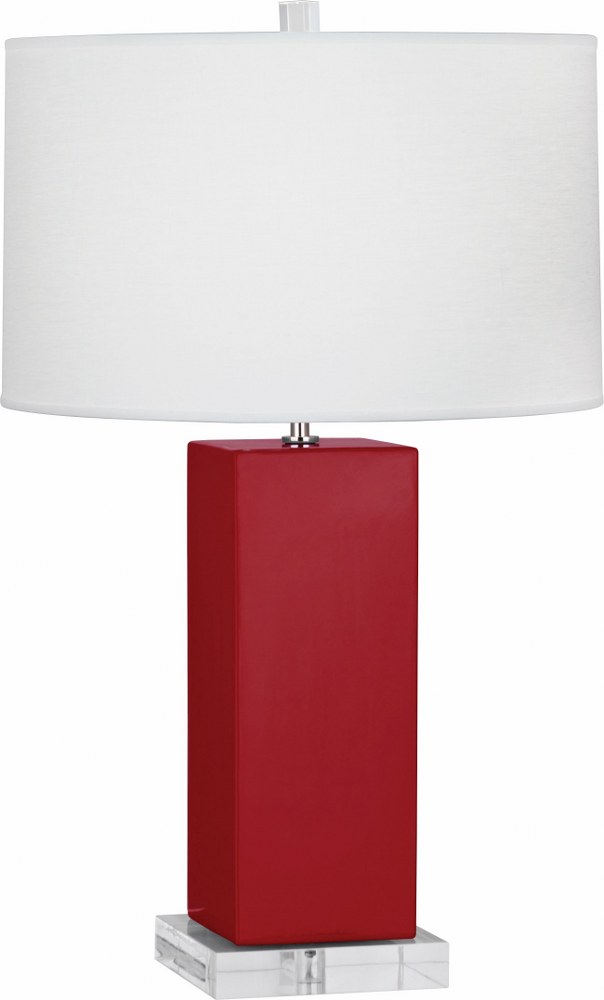 Robert Abbey Lighting-RR995-Harvey 1-Light Table Lamp 6.25 Inches Wide and 33 Inches Tall Ruby Red  Harvey 1-Light Table Lamp 6.25 Inches Wide and 33 Inches Tall