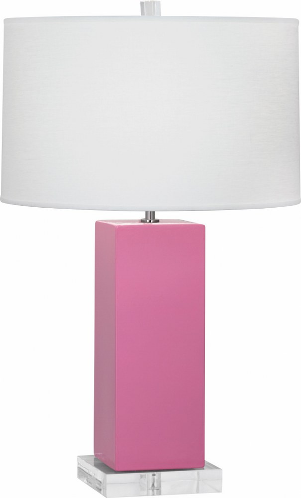 Robert Abbey Lighting-SP995-Harvey 1-Light Table Lamp 6.25 Inches Wide and 33 Inches Tall Schiaparelli Pink  Harvey 1-Light Table Lamp 6.25 Inches Wide and 33 Inches Tall