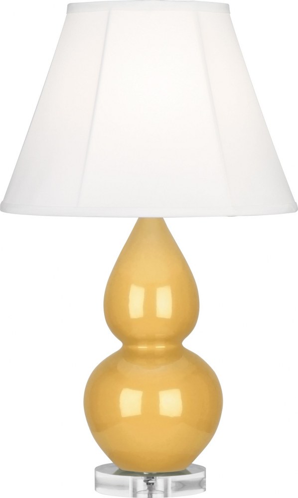 Robert Abbey Lighting-SU13-Small Double Gourd 1-Light Accent Lamp 6 Inches Wide and 22 Inches Tall Sunset Ivory Small Double Gourd 1-Light Accent Lamp 6 Inches Wide and 22 Inches Tall