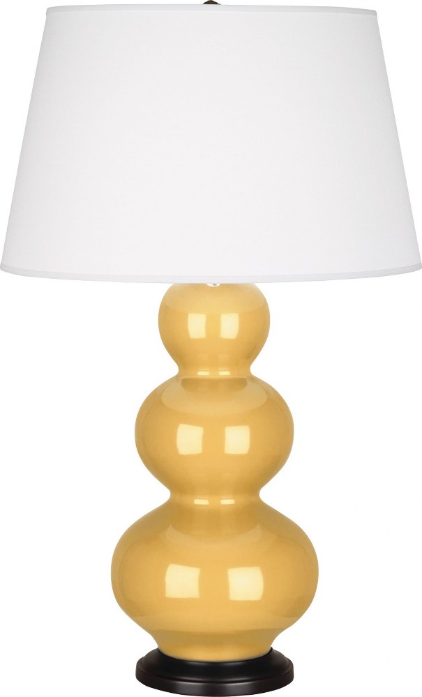 Robert Abbey Lighting-SU41X-Triple Gourd - 1 Light Table Lamp-32.75 Inches Tall and 10 Inches Wide Sunset Yellow Deep Patina Bronze Triple Gourd - 1 Light Table Lamp-32.75 Inches Tall and 10 Inches Wi