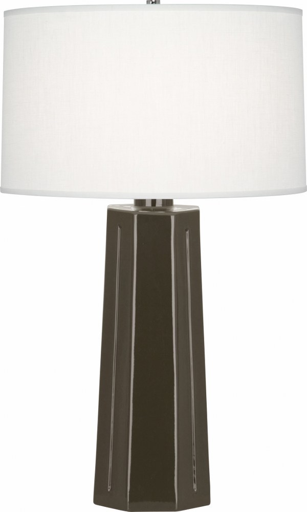 Robert Abbey Lighting-TE960-Mason 1-Light Table Lamp 6.5 Inches Wide and 25.875 Inches Tall Brown Tea  Celadon Glazed Finish