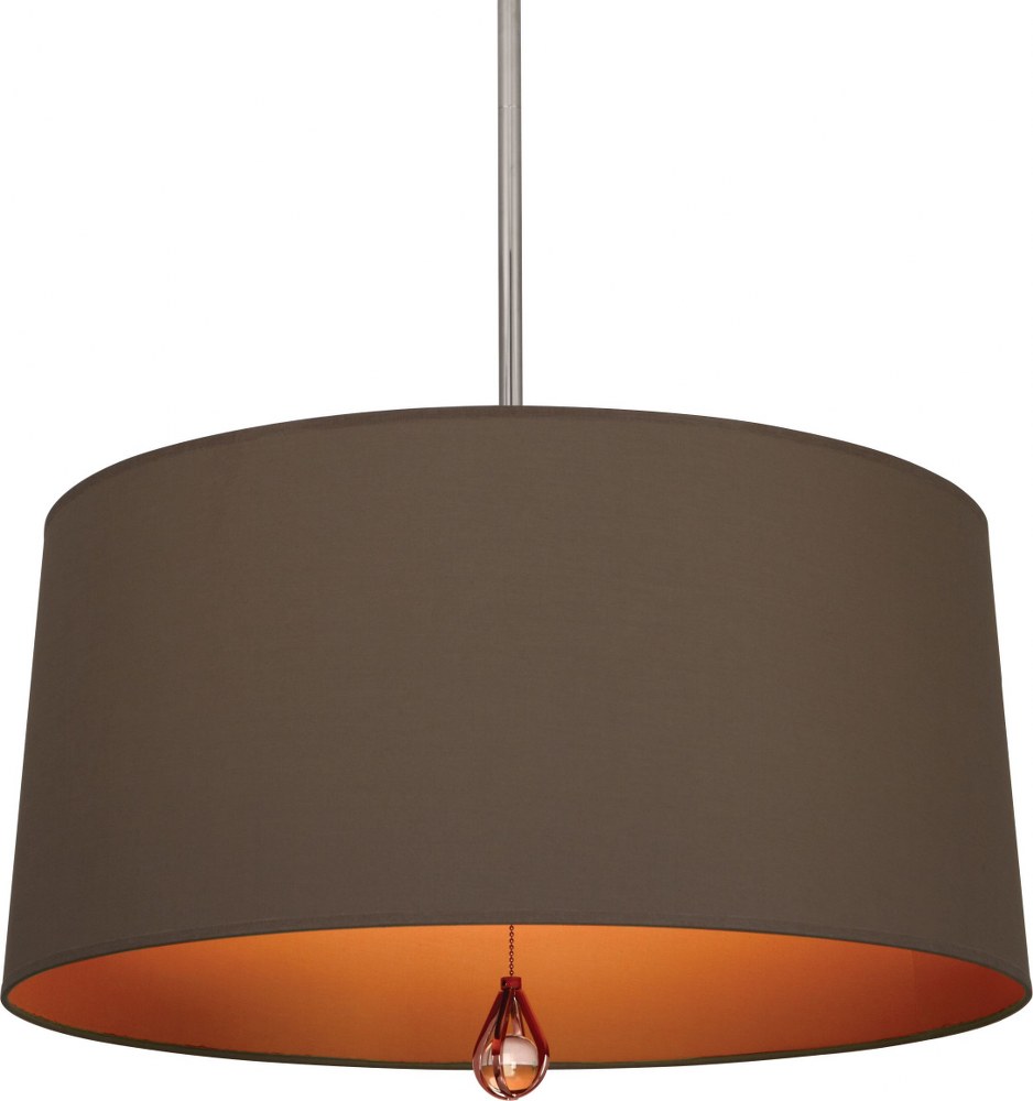 Robert Abbey Lighting-WB336-Williamsburg Custis 3-Light Pendant 25.5 Inches Wide and 14.5 Inches Tall Polished Nickel Revolutionary Storm/William of Orange Polished Nickel Finish with Blacksmith Black