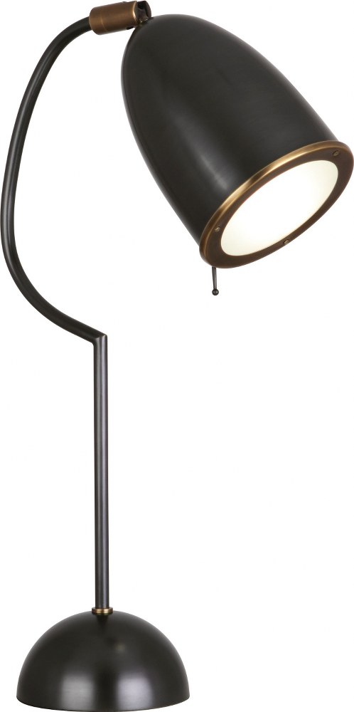 Robert Abbey Lighting-Z1546-Director 1-Light Table Lamp 5.75 Inches Wide and 23.75 Inches Tall   Deep Patina Bronze Finish