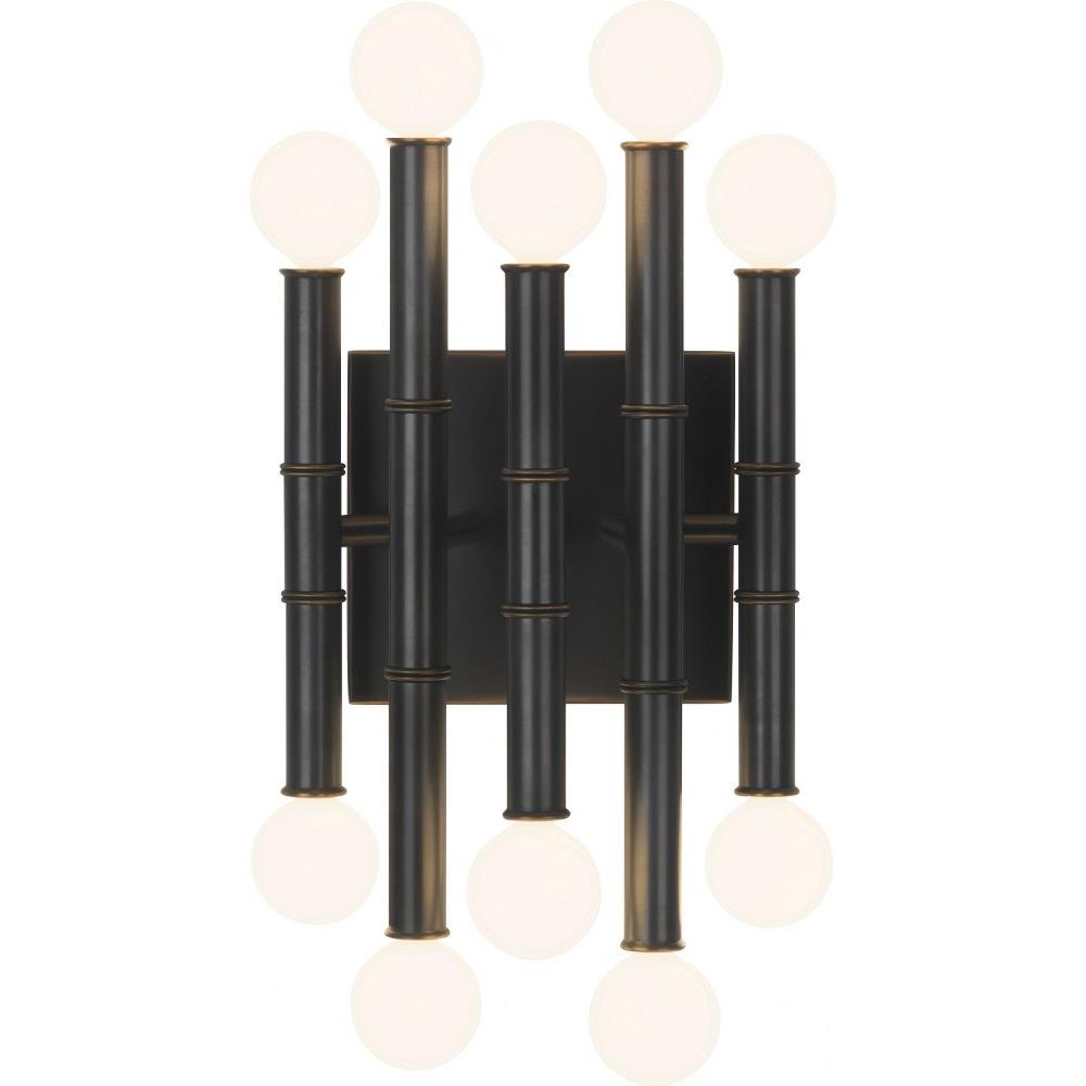 Robert Abbey Lighting Z686 Jonathan Adler Meurice Ten Light 5 Arm Wall Sconce