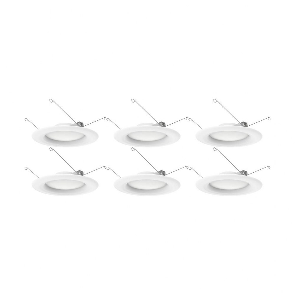 Satco-S11641-5-6 Inch 9.2W LED Downlight Retrofit (Pack of 6)   White Finish