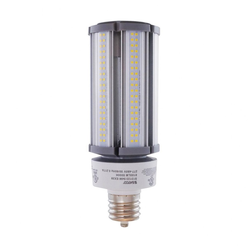 Satco-S13123-9.5 Inch 54W LED HID Mogul extended Base Replacement Lamp   White/Grey Finish
