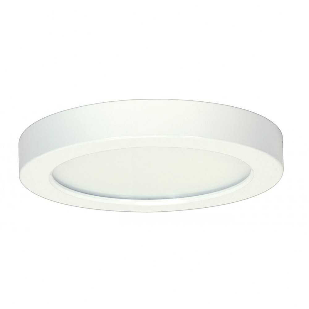 Satco-S21508-Blink - 7 Inch 13.5W 1 LED Round Flush Mount Color Temperature: 4000K  White Finish with White Glass