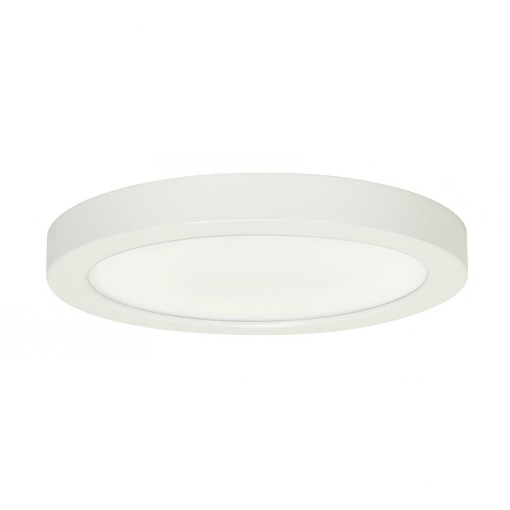 Satco-S21513-Blink - 9 Inch 18.5W 1 LED Round Flush Mount Color Temperature: 3000K  White Finish with White Glass