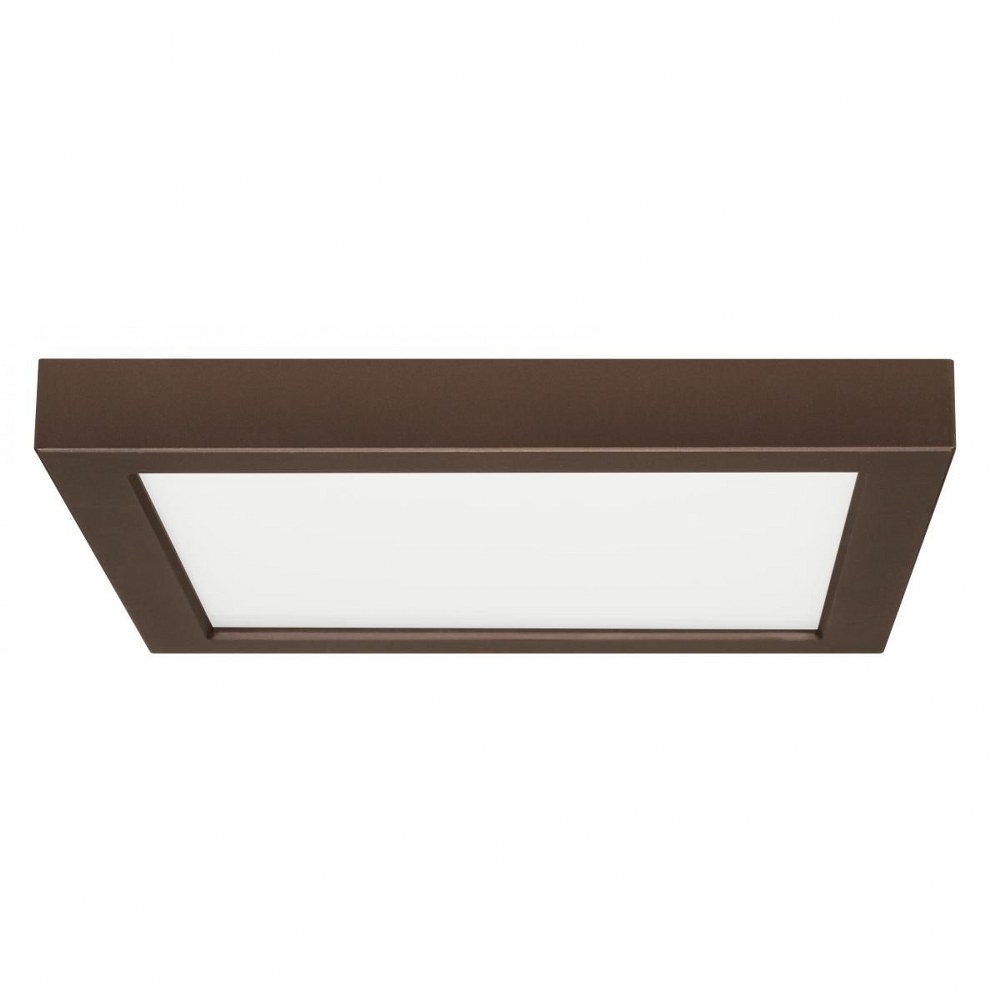 Satco-S21516-Blink - 9 Inch 18.5W 1 LED Square Flush Mount Color Temperature: 3000K  Brushed Nickel Finish with White Glass