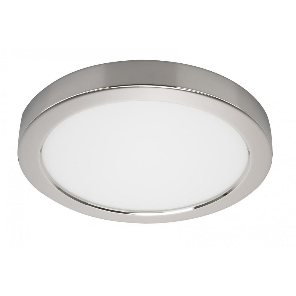 Satco-S21529-Blink - 9 Inch 18.5W 1 LED Round Flush Mount Color Temperature: 3000K  Polished Chrome Finish with White Glass