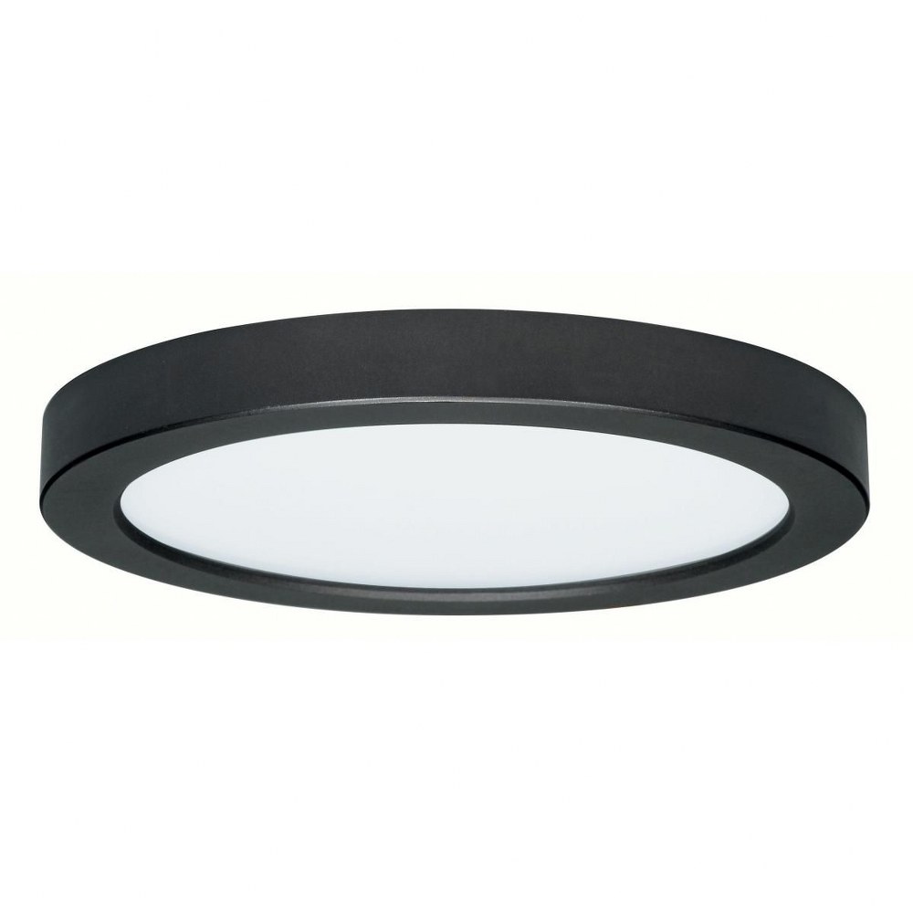 Satco-S21541-Blink - 13 Inch 25W 1 LED Round Flush Mount   Black Finish with White Glass