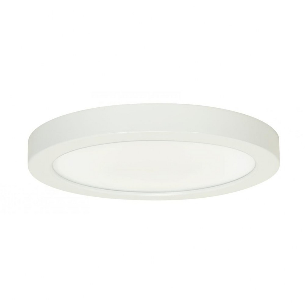 Satco-S29336-Blink - 9 Inch 18.5W 1 LED Round Flush Mount White 2700 Bronze Finish with White Glass