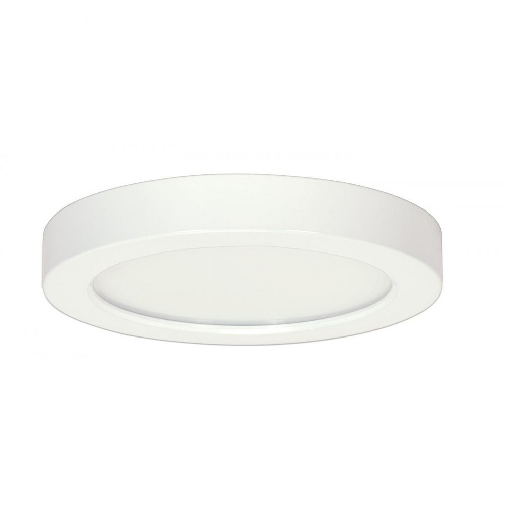 Satco-S29339-Blink - 9 Inch 18.5W 1 LED Round Flush Mount Color Temperature: 3000K  White Finish with White Glass