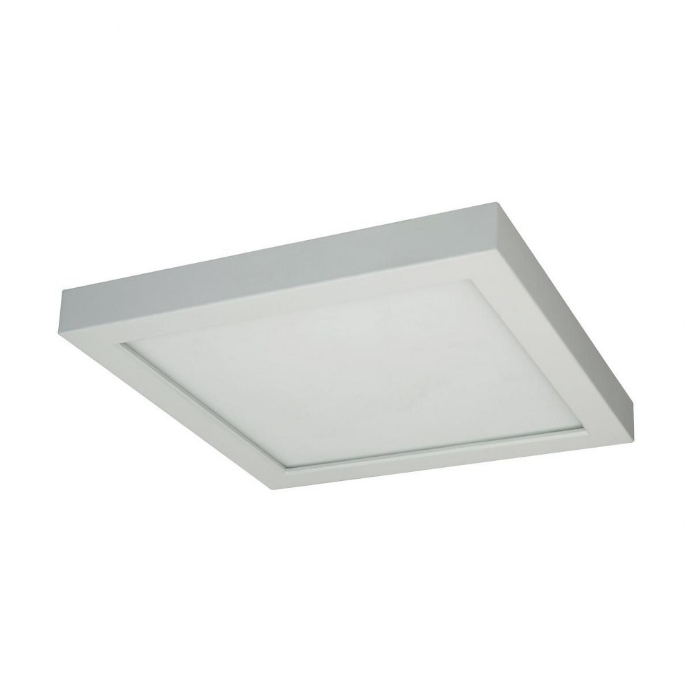 Satco-S29340-Blink - 9 Inch 18.5W 1 LED Square Flush Mount White 2700 Brushed Nickel Finish with White Glass