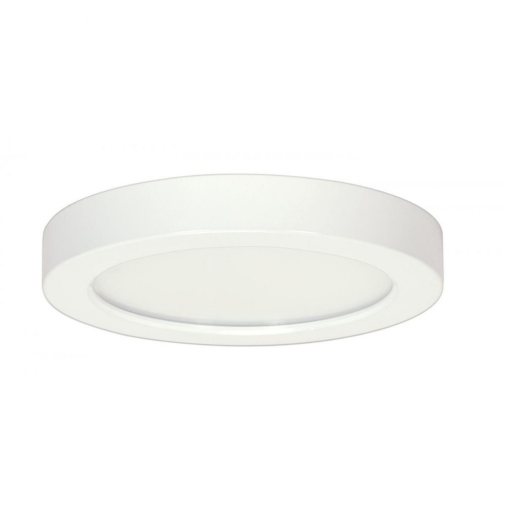 Satco-S29358-Blink - 9 Inch 18.5W 1 LED Round Flush Mount Color Temperature: 3000K  White Finish with White Glass