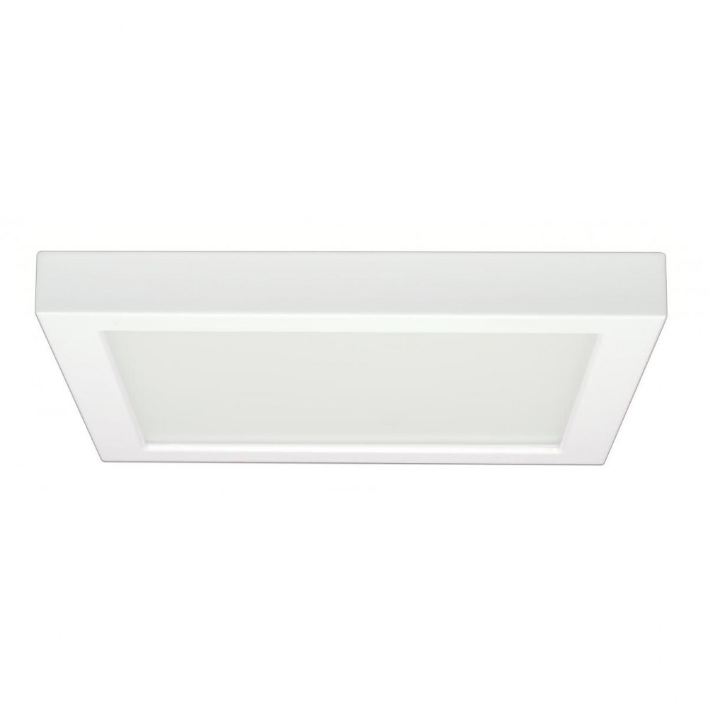 Satco-S29363-Blink - 9 Inch 18.5W 1 LED Square Flush Mount White 5000 Brushed Nickel Finish with White Glass