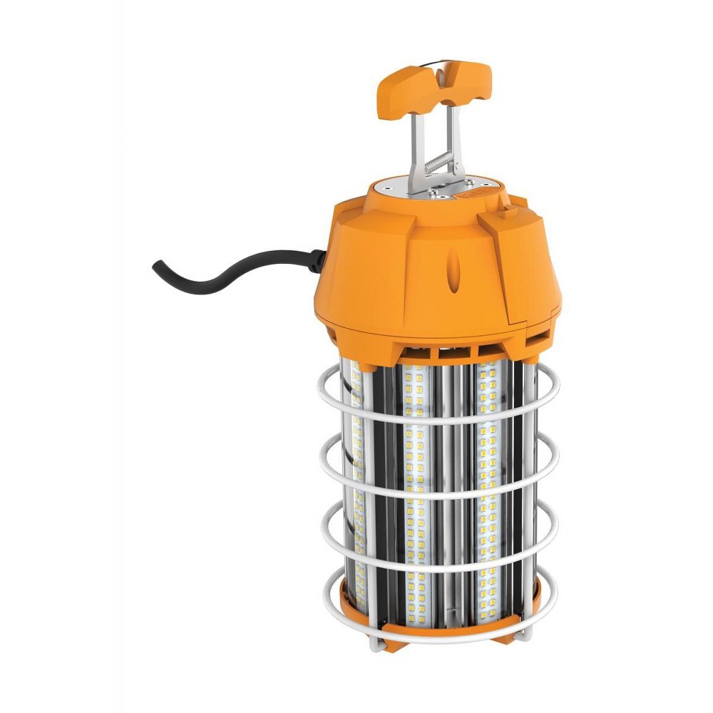 Satco-S38975-12.1 Inch 150W LED Hi-Lumen Temporary Hi-Bay Caged Replacement Lamp   Orange White Finish