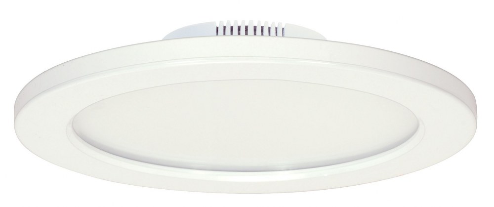 Satco-S9882-Blink - 7 Inch 12W LED Round Flush Mount Color Temperature: 3000K  White Finish with Frosted White Glass