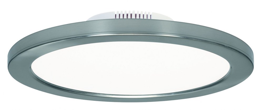 Satco-S9884-Blink - 7 Inch 12W LED Round Flush Mount Color Temperature: 3000K  Polished Nickel Finish with Frosted White Glass