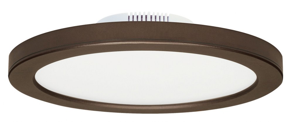 Satco-S9885-Blink - 7 Inch 12W LED Round Flush Mount Color Temperature: 3000K  Brushed Nickel Finish with Frosted White Glass