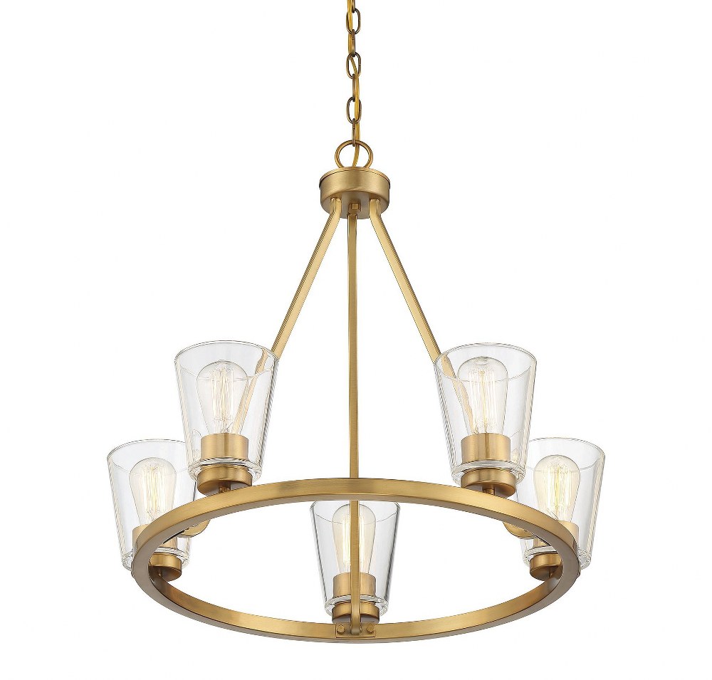 Savoy House 1-1021-5-89 5 Light Chandelier-23 inches tall by 25 inches - Picture 3 of 4