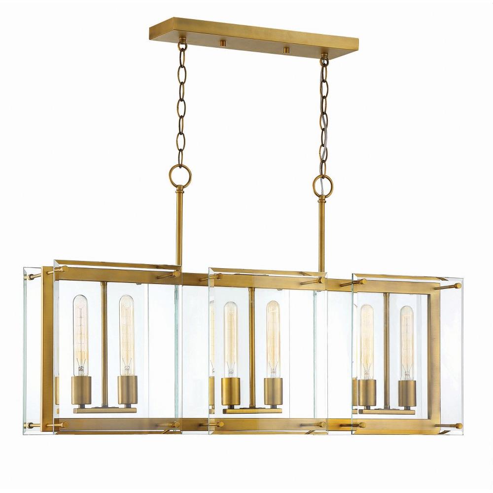 Savoy House 1 0602 6 6lc Prescott Linear Chandelier 6 Light