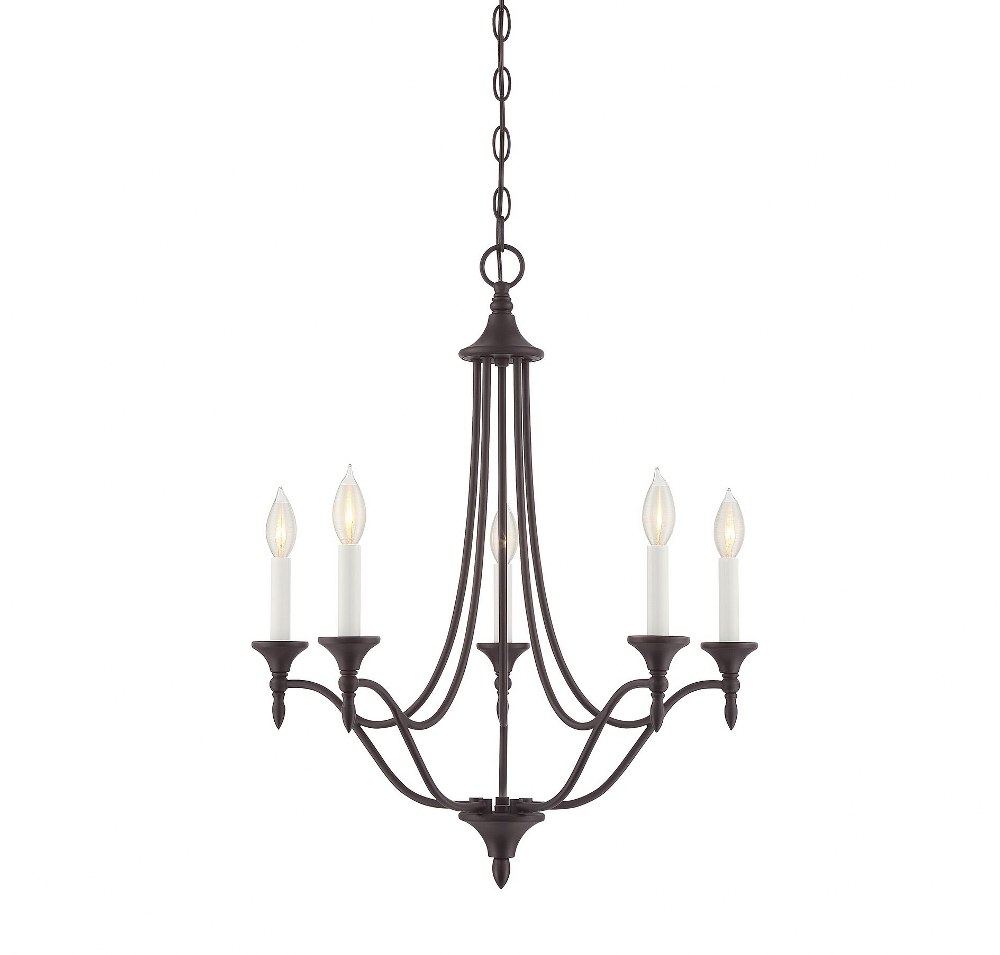 Savoy House-1-1008-5-13-5 Light Chandelier-Contemporary Style with Transitional and Traditional Inspirations-27.5 inches tall by 21 inches wide English Bronze  5 Light Chandelier-Contemporary Style wi