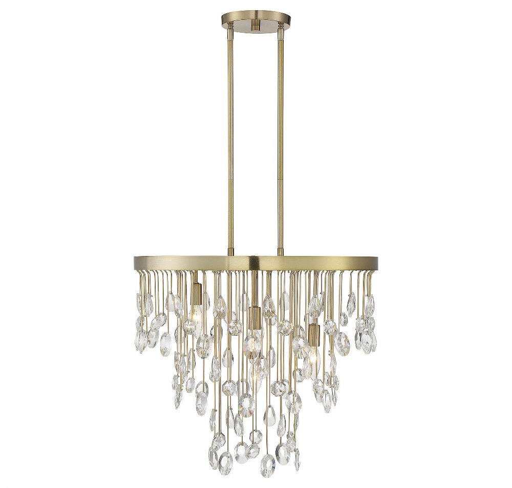 Savoy House-1-1846-4-127-4 Light Chandelier-Glam Style with Transitional and Eclectic Inspirations-19 inches tall by 21 inches wide   4 Light Chandelier-Glam Style with Transitional and Eclectic Inspi