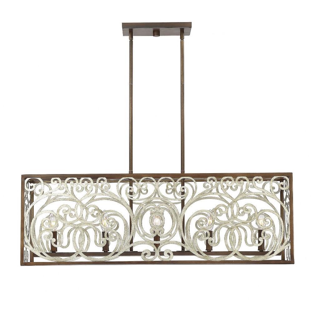 Savoy House 1 1912 5 152 Erhardt Linear Chandelier 5 Light Metal