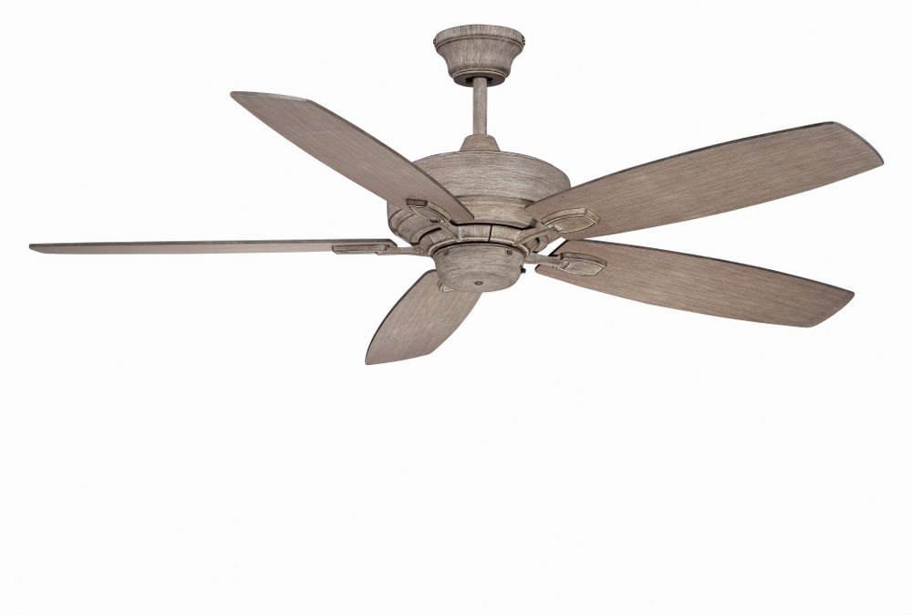 Savoy House-52-830-545-45-5 Blade Ceiling Fan-Transitional Style with Contemporary Inspirations-9.11 inches tall by 52 inches wide   Aged Wood Finish with Aged Wood Blade Finish