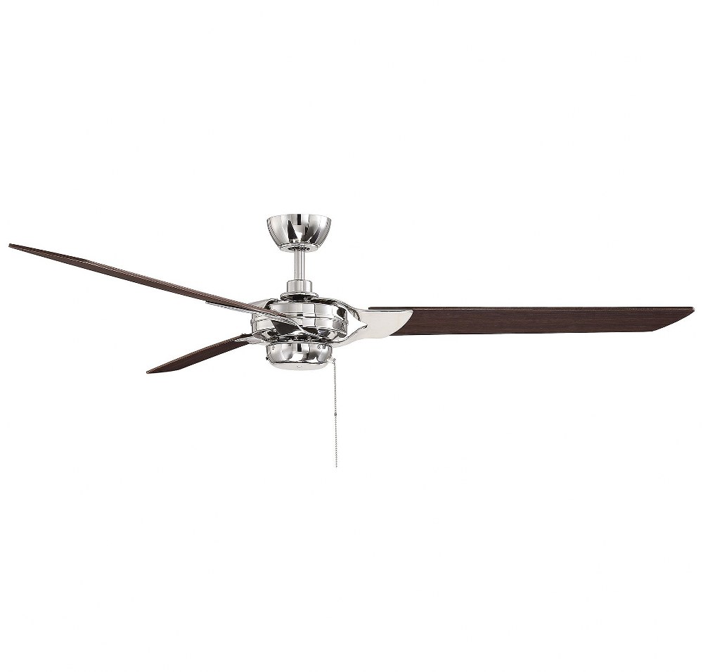 Savoy House-62-5085-3CN-109-3 Blade Ceiling Fan-Contemporary Style with Modern and Industrial Inspirations-6.93 inches tall by 62 inches wide Polished Nickel  English Bronze Finish with Walnut Blade F