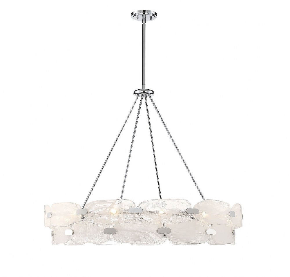 Savoy House-7-2351-12-11-12 Light Pendant-Modern Style with Transitional and Glam Inspirations-31 inches tall by 38 inches wide   12 Light Pendant-Modern Style with Transitional and Glam Inspirations-