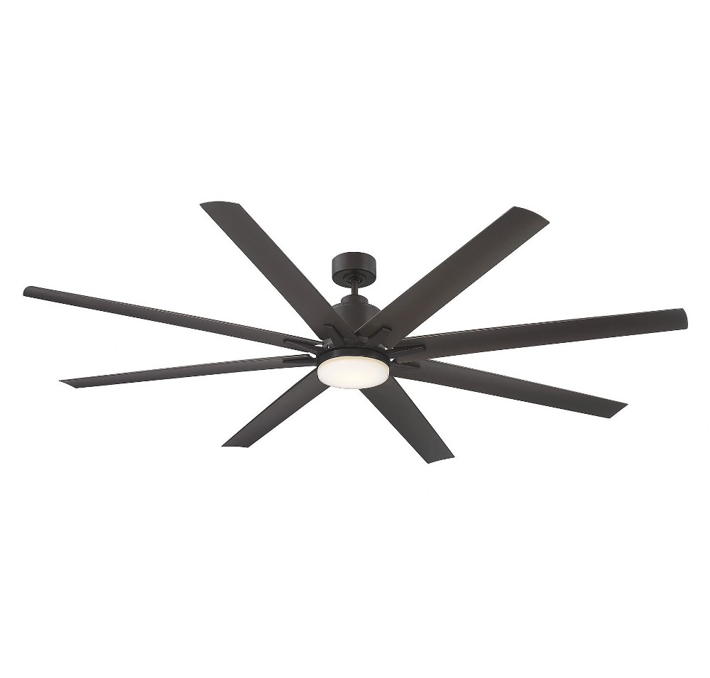 Savoy House-72-5045-813-13-8 Blade Ceiling Fan with Light Kit-Modern Style with Contemporary and Transitional Inspirations-14.87 inches tall by 72 inches wide English Bronze  Satin Nickel Finish with 