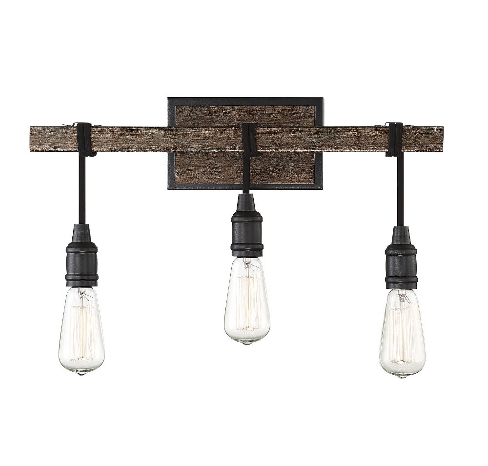 Savoy House-8-993-3-41-3 Light Bath Bar-Industrial Style with Farmhouse and Rustic Inspirations-10.25 inches tall by 20 inches wide   Durango Finish