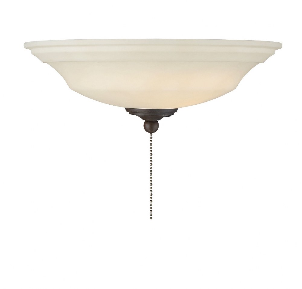 Savoy House-FLG-1200-129-2 Light Fan Light Kit-Contemporary Style with Transitional and Inspirations-4.74 inches tall by 12 inches wide   Espresso Finish with Cream Frosted Glass